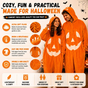 CozyPumpkin – Halloween Plush Onesie