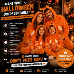 CozyPumpkin – Halloween Plush Onesie