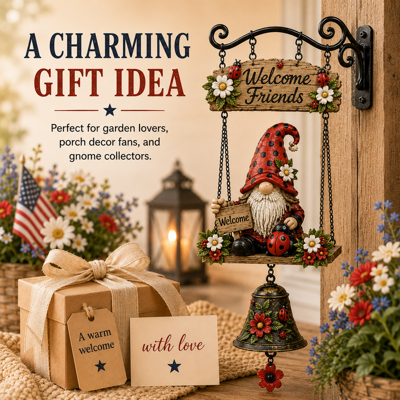 BellGnome – Hanging Garden Gnome Bell Ornament