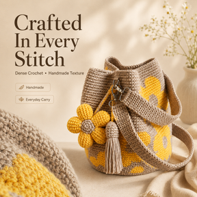 BloomStitch - Handmade Crochet Flower Tote Bag