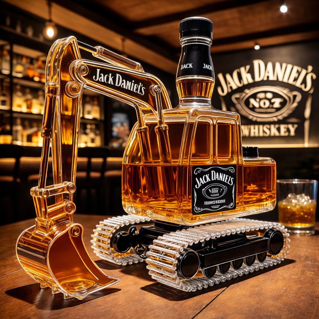 Excavator Whiskey Bottle