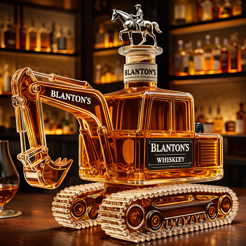 Excavator Whiskey Bottle