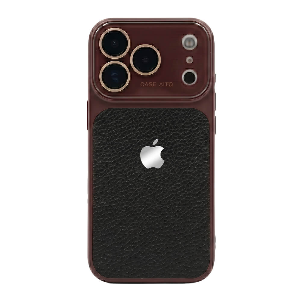 LuxeLens – Crystal Camera Lens Leather Phone Case