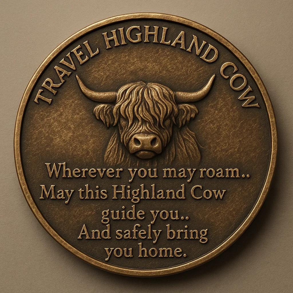 RusticPouch – Highland Cow Travel Coin