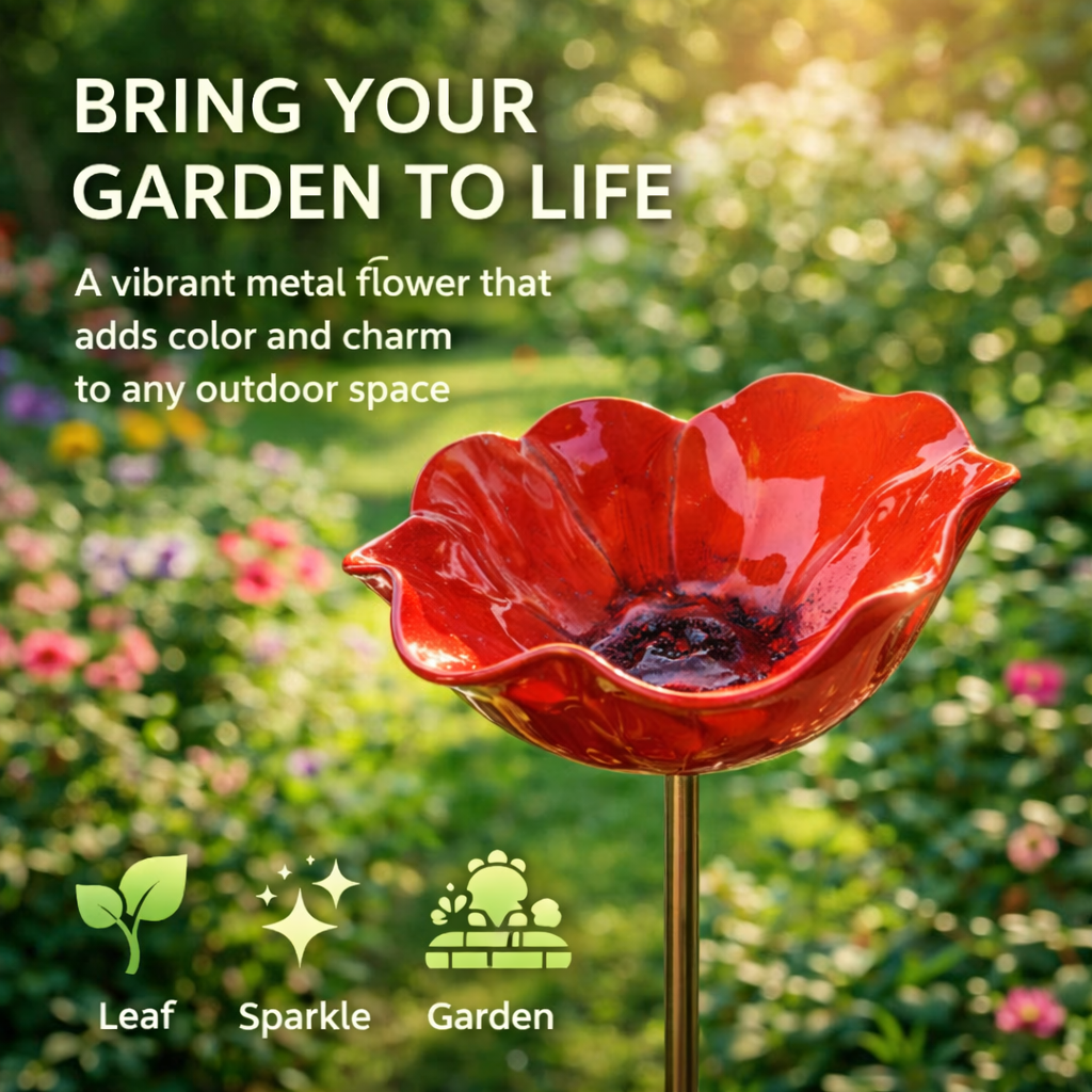 BloomForge – Handcrafted Metal Floral Garden Stake