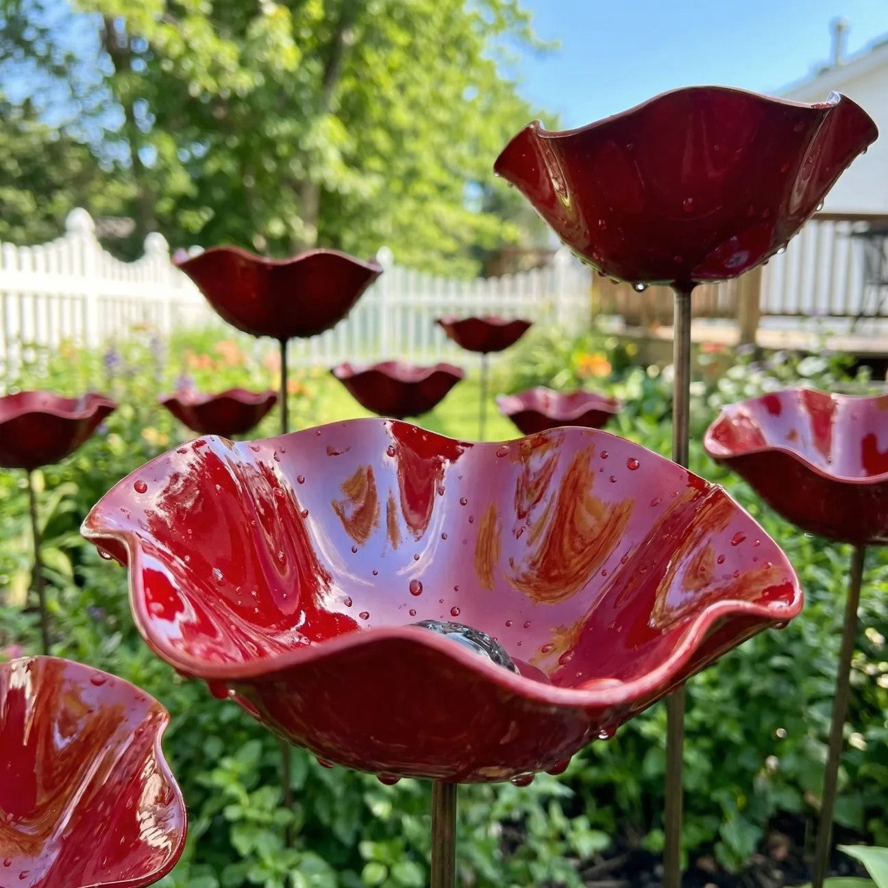 BloomForge – Handcrafted Metal Floral Garden Stake