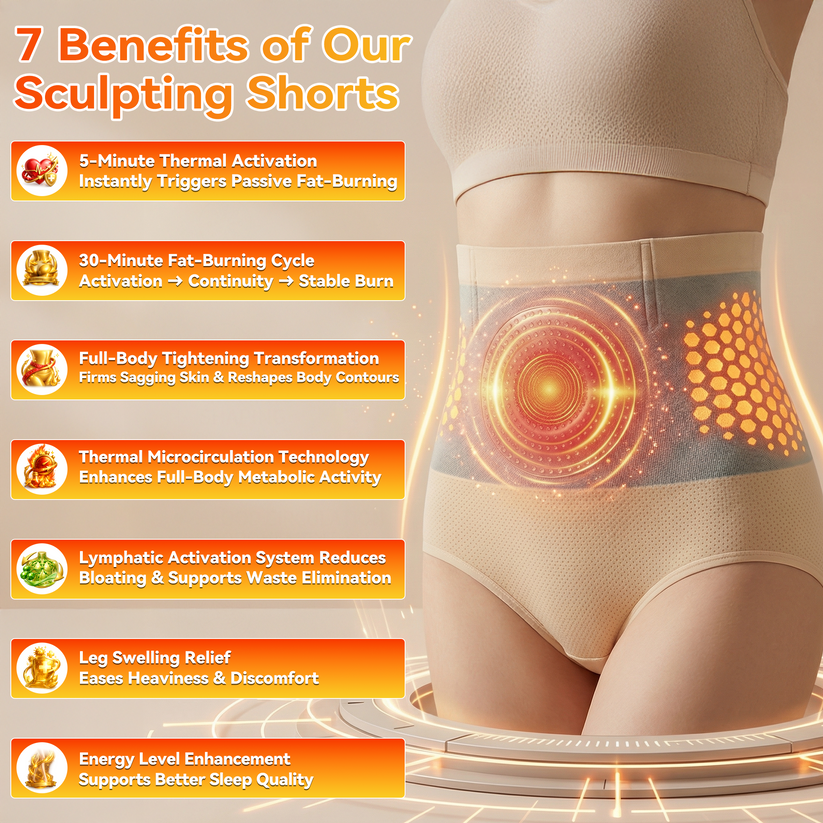 SculptPro - 4-in-1 Micro-Particle Thermogenic Sculpting Shorts