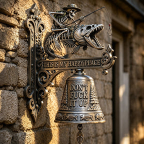 RusticTide – Metal Skeleton Fisherman Wall Bell