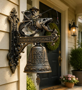 RusticTide – Metal Skeleton Fisherman Wall Bell