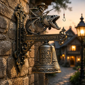 RusticTide – Metal Skeleton Fisherman Wall Bell