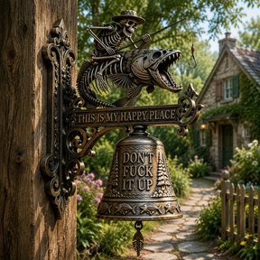 RusticTide – Metal Skeleton Fisherman Wall Bell