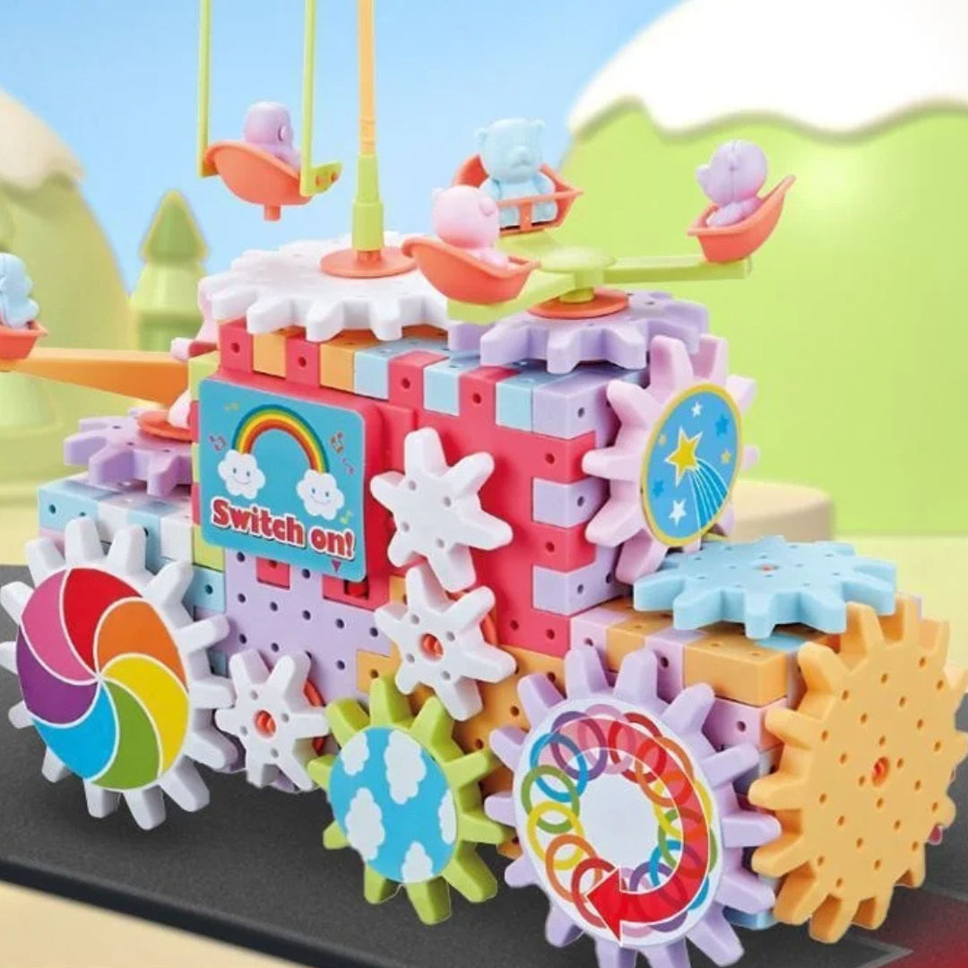 BrainBoost Builders – Montessori Gear Blocks