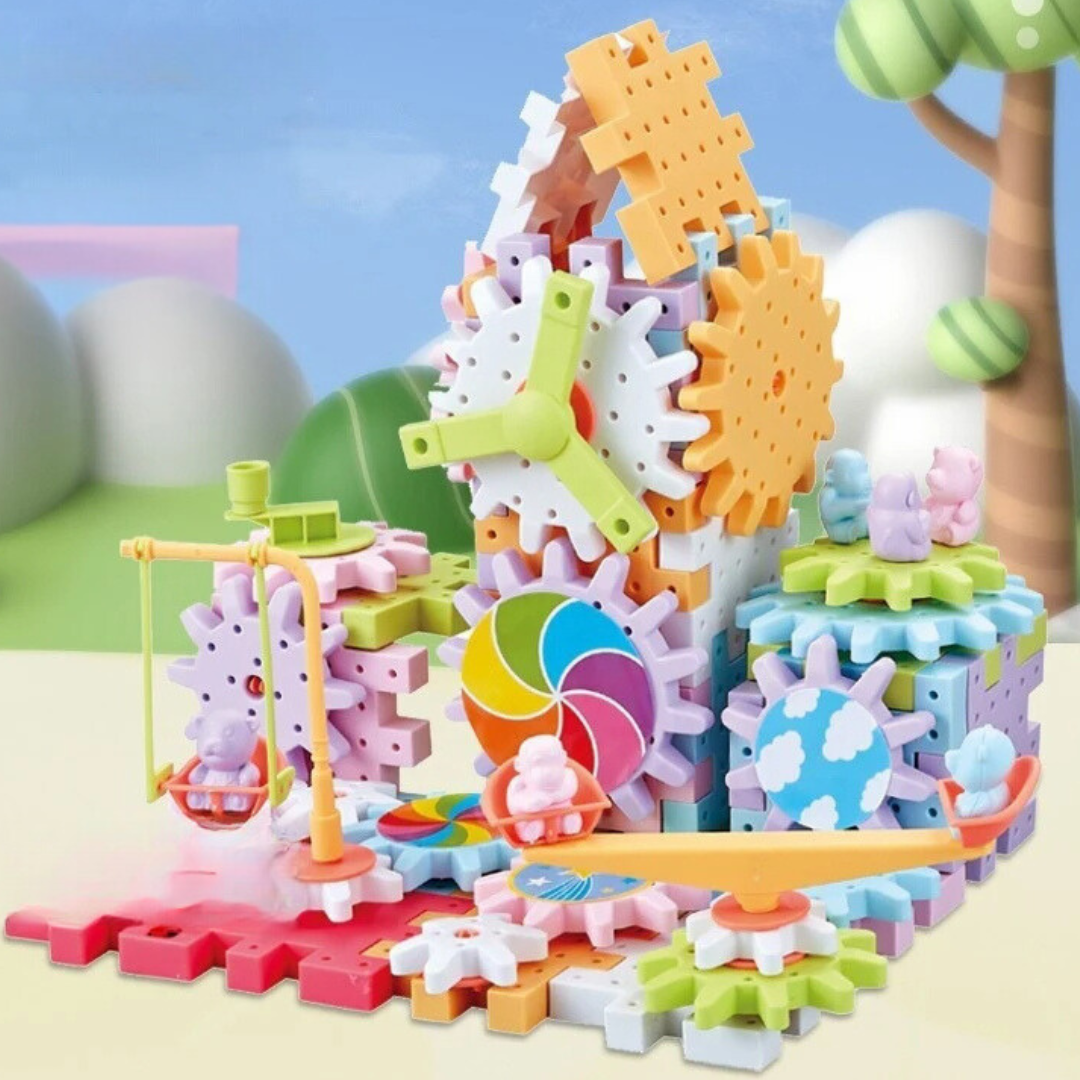 BrainBoost Builders – Montessori Gear Blocks