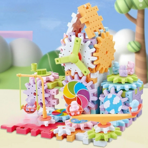 BrainBoost Builders – Montessori Gear Blocks