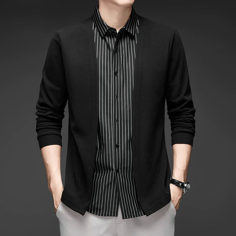 Gianluigi™ – Italian Cut 2-in-1 Cardigan Shirt
