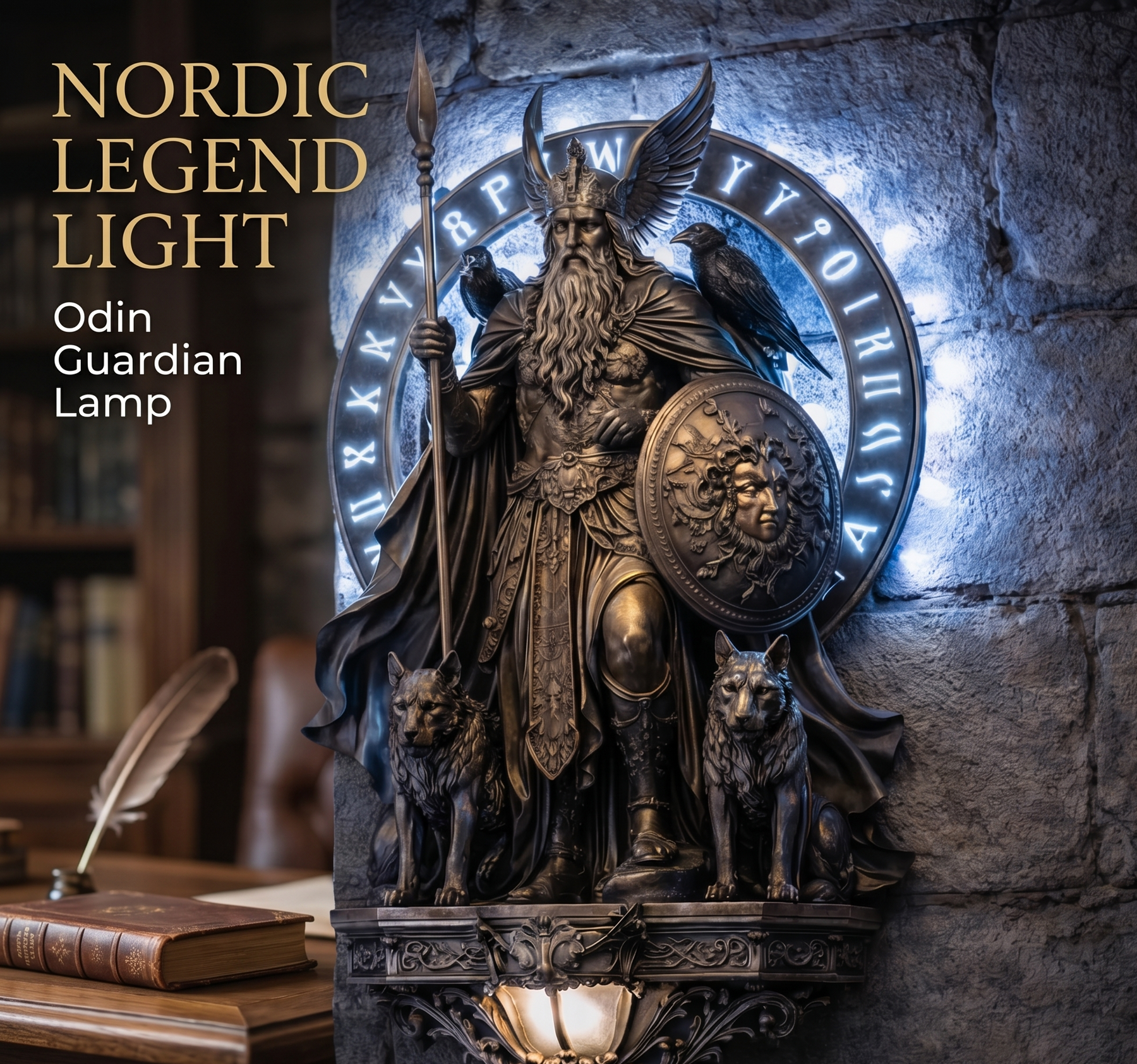 Nordic Legend Light – Odin Guardian Lamp