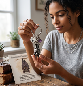 SoulWing – Motivational Bat Charm Keychain