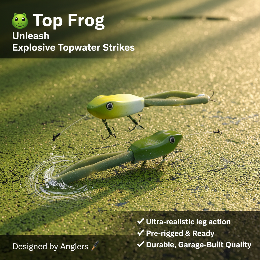Predator Frog - Topwater Lure Designed for Bass, Pike & Snakehead