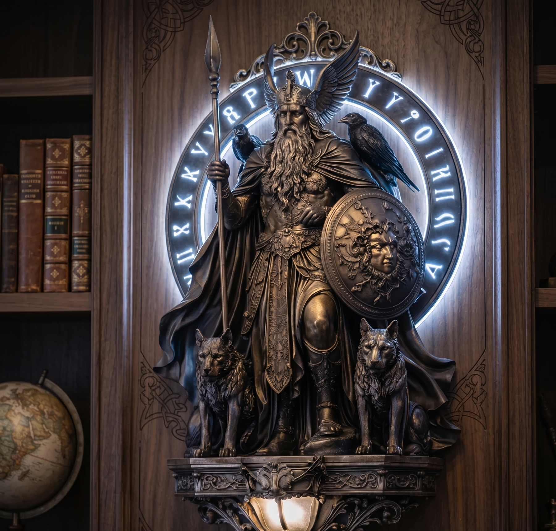 Nordic Legend Light – Odin Guardian Lamp