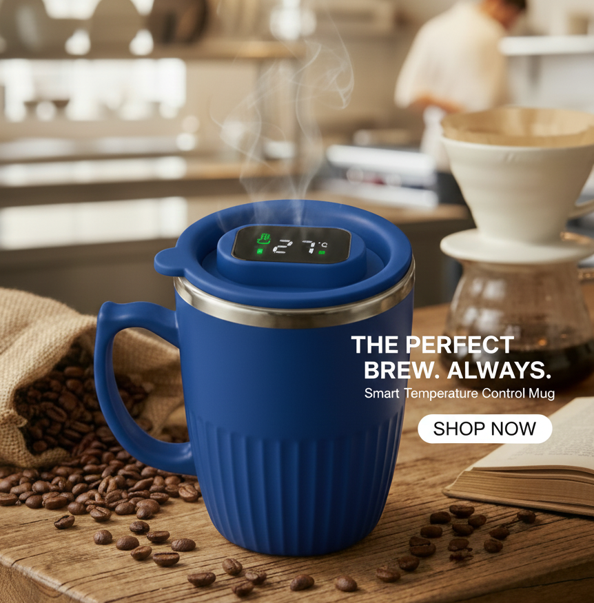ThermoGlow – LED Temperature Display Mug