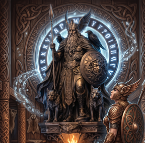 Nordic Legend Light – Odin Guardian Lamp