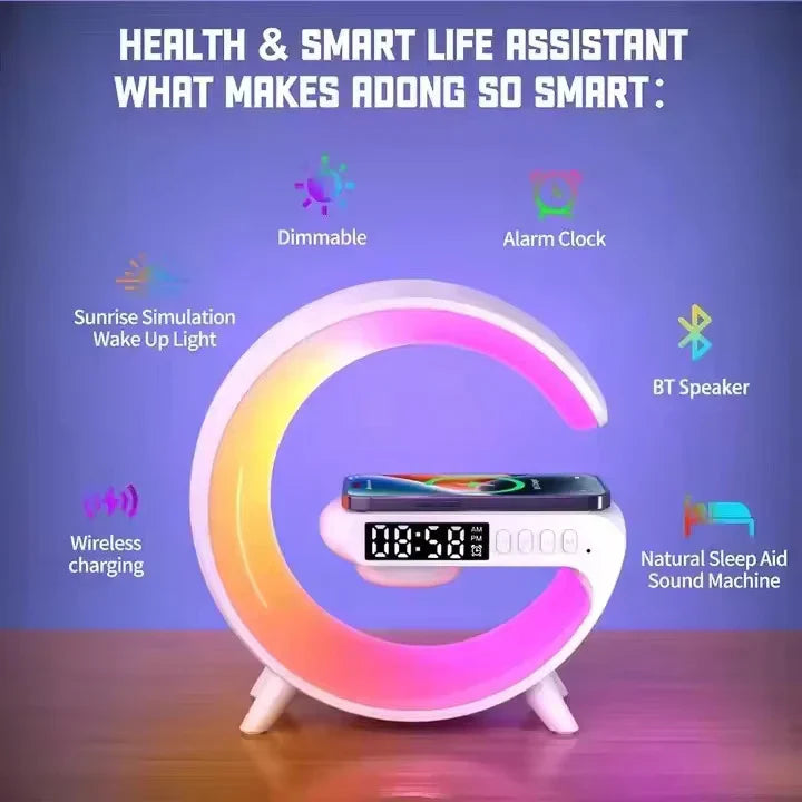 GlowG – G-Shaped RGB Wireless Charging Speaker