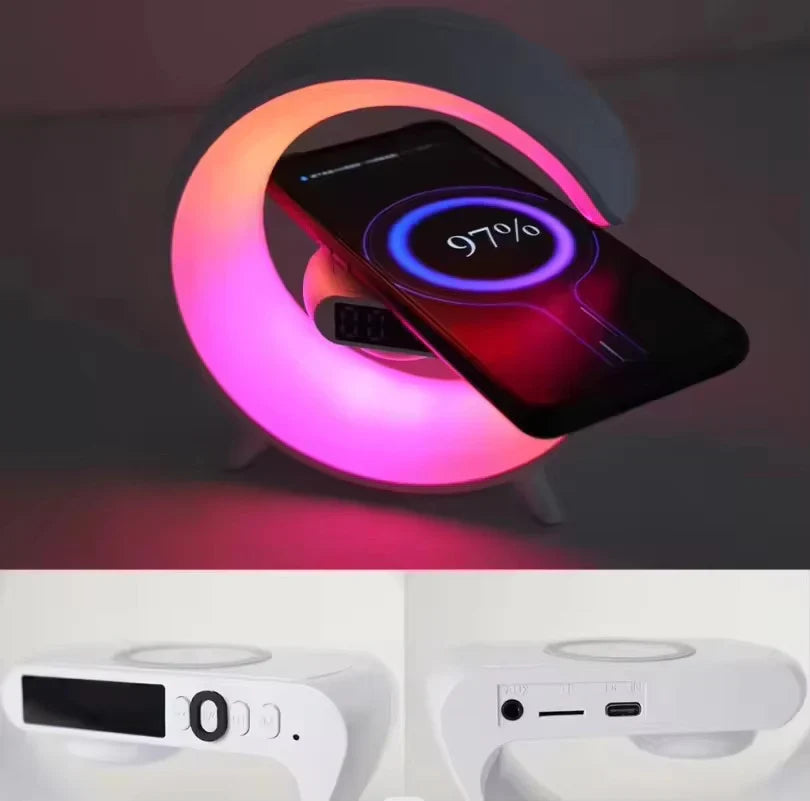 GlowG – G-Shaped RGB Wireless Charging Speaker