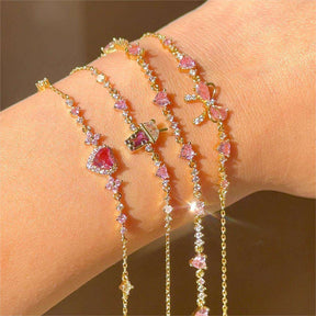 LuxeLoom – Bow Zirconia Bracelet Gift for Her