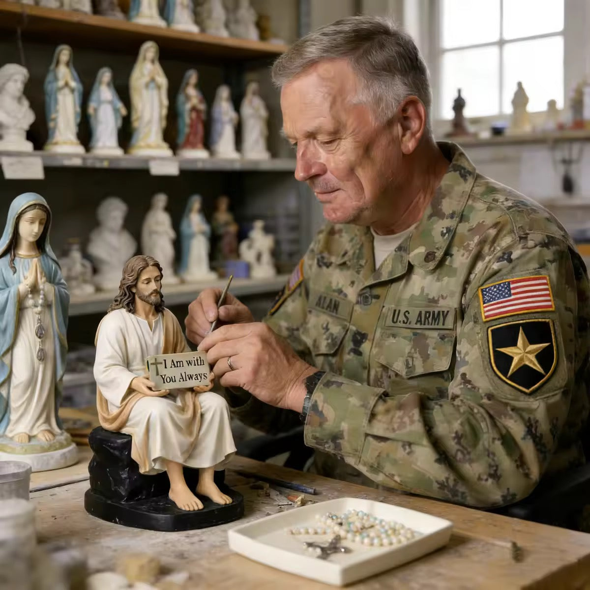 BlessedAura – Handcrafted Jesus Reminder Statue