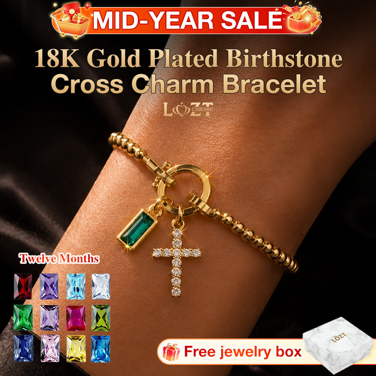 CelestiaFaith – Gold Cross Bracelet