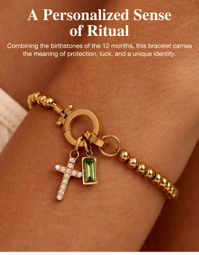 CelestiaFaith – Gold Cross Bracelet