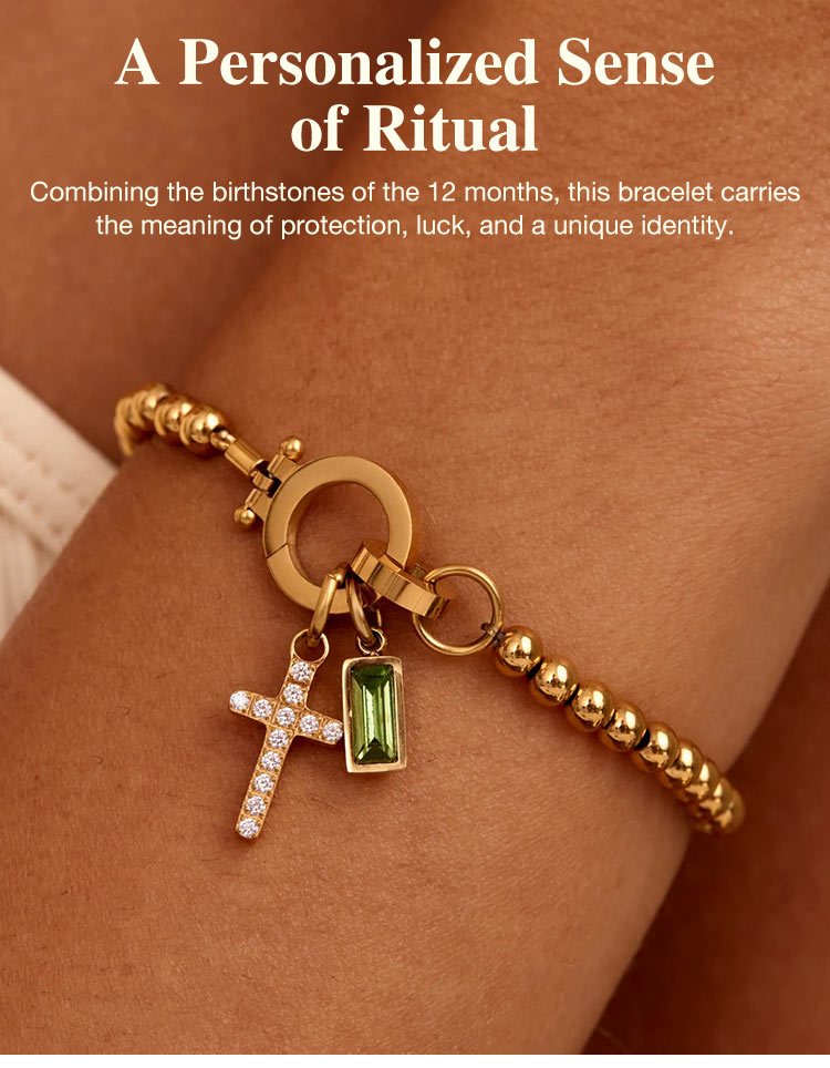 CelestiaFaith – Gold Cross Bracelet
