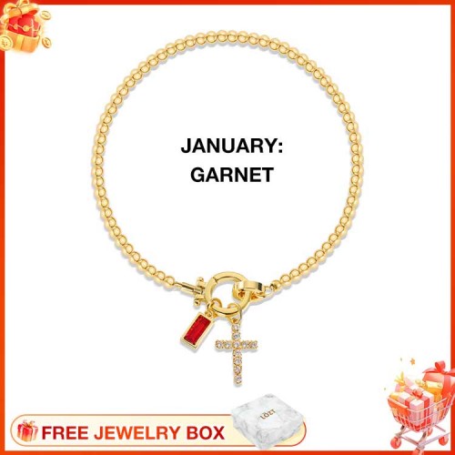 CelestiaFaith – Gold Cross Bracelet