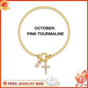 CelestiaFaith – Gold Cross Bracelet