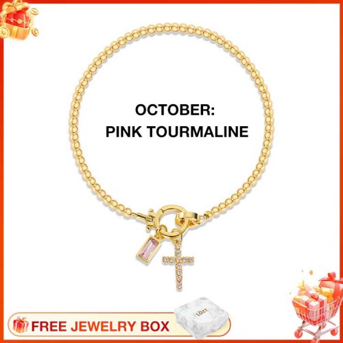 CelestiaFaith – Gold Cross Bracelet