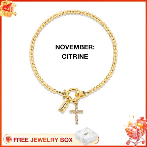 CelestiaFaith – Gold Cross Bracelet