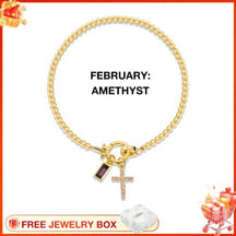 CelestiaFaith – Gold Cross Bracelet