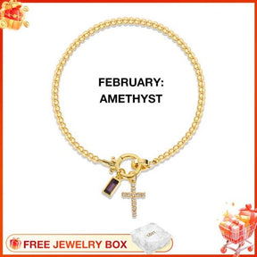 CelestiaFaith – Gold Cross Bracelet