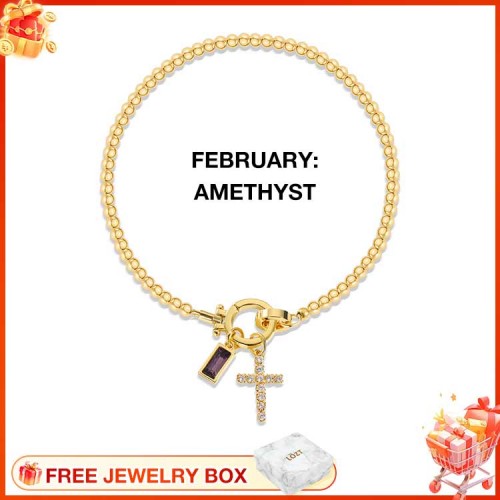 CelestiaFaith – Gold Cross Bracelet