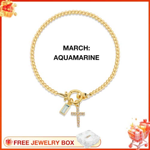 CelestiaFaith – Gold Cross Bracelet