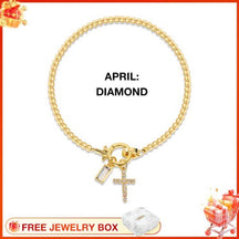 CelestiaFaith – Gold Cross Bracelet