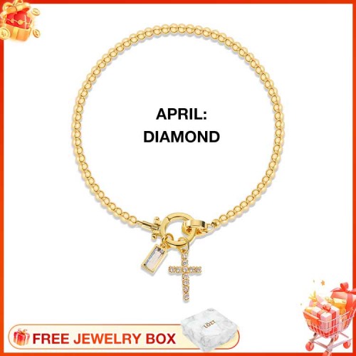 CelestiaFaith – Gold Cross Bracelet