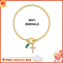 CelestiaFaith – Gold Cross Bracelet