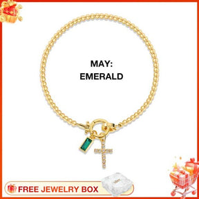 CelestiaFaith – Gold Cross Bracelet