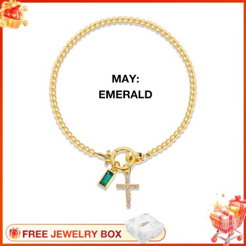CelestiaFaith – Gold Cross Bracelet