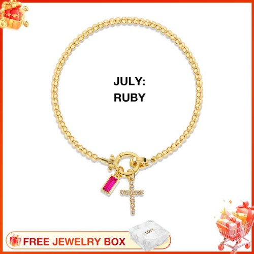 CelestiaFaith – Gold Cross Bracelet