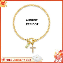 CelestiaFaith – Gold Cross Bracelet
