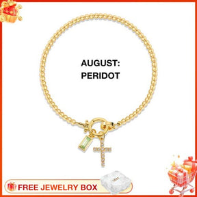 CelestiaFaith – Gold Cross Bracelet