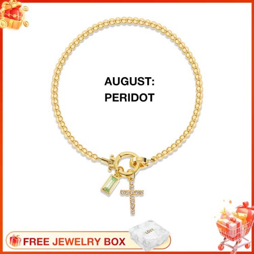 CelestiaFaith – Gold Cross Bracelet