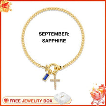 CelestiaFaith – Gold Cross Bracelet